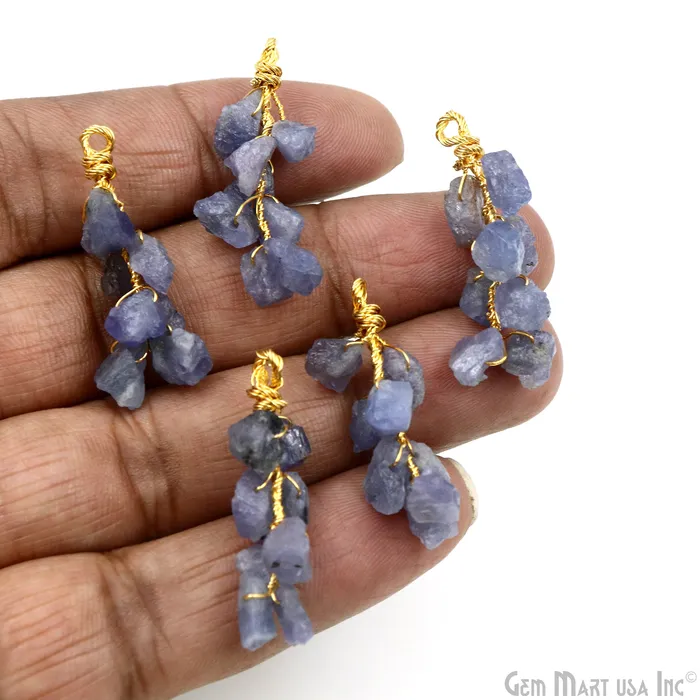 PreStyled Sets GemmartUSA DIY Rough Gemstones 38x14mm Gold Wire Wrapped Connector Pendant 1pc PreStyled Sets GemmartUSA DIY Rough Gemstones 38x14mm Gold Wire Wrapped Connector Pendant 1pc