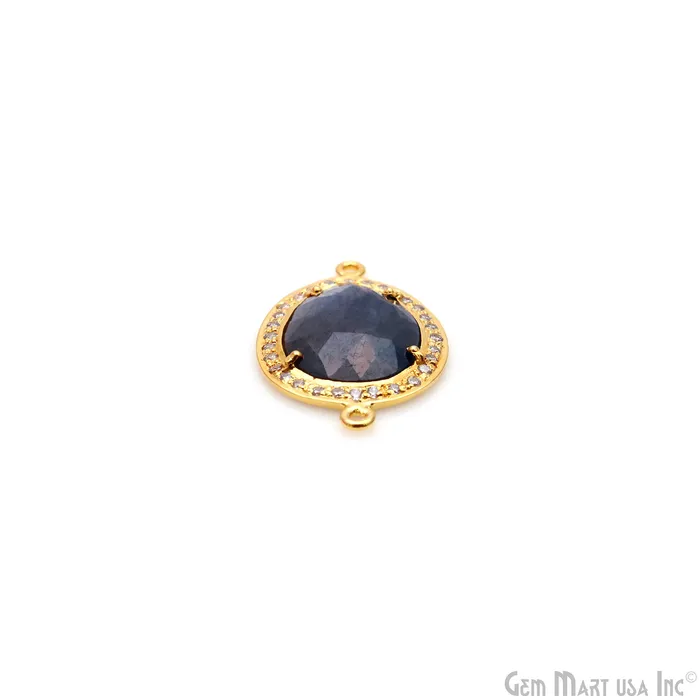 PreStyled Sets GemmartUSA Sapphire Pave Cubic Zirconia 30x19mm Double Bail Gold Vermeil Gemstone Connector PreStyled Sets GemmartUSA Sapphire Pave Cubic Zirconia 30x19mm Double Bail Gold Vermeil Gemstone Connector