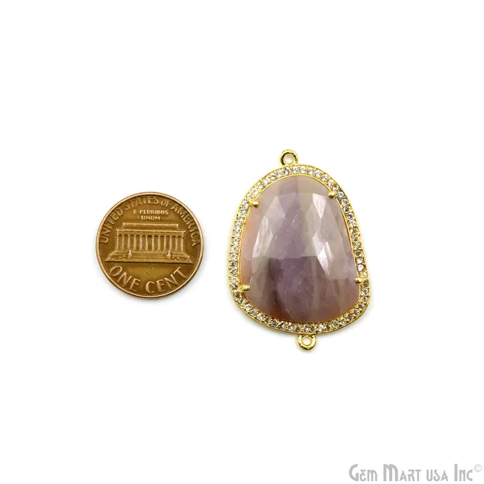 PreStyled Sets GemmartUSA Sapphire Pave Cubic Zirconia 36x25mm Double Bail Gold Vermeil Gemstone Connector PreStyled Sets GemmartUSA Sapphire Pave Cubic Zirconia 36x25mm Double Bail Gold Vermeil Gemstone Connector