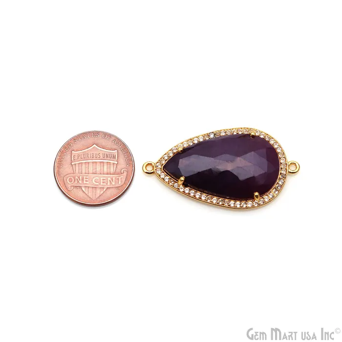 PreStyled Sets GemmartUSA Sapphire Pave Cubic Zirconia 37x20mm Double Bail Gold Vermeil Gemstone Connector PreStyled Sets GemmartUSA Sapphire Pave Cubic Zirconia 37x20mm Double Bail Gold Vermeil Gemstone Connector