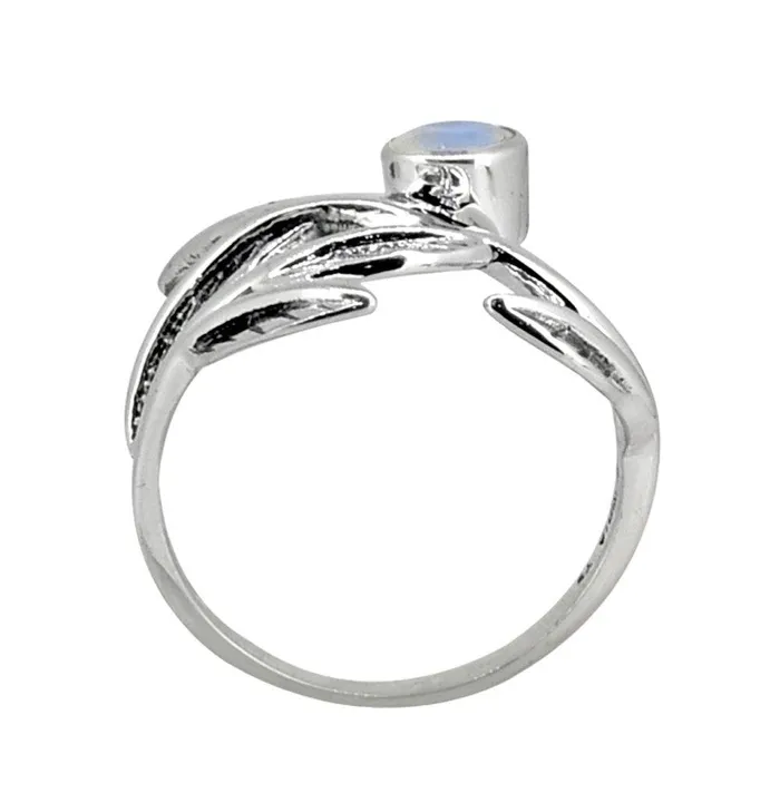 Rainbow Moonstone Solid 925 Sterling Silver Designer Ring Jewelry YoTreasure Rings