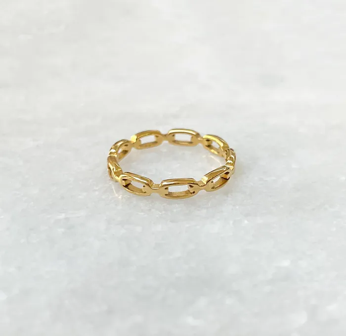 Rings BEBE THIN GOLD CHAIN STACKABLE RING Mai Dsire