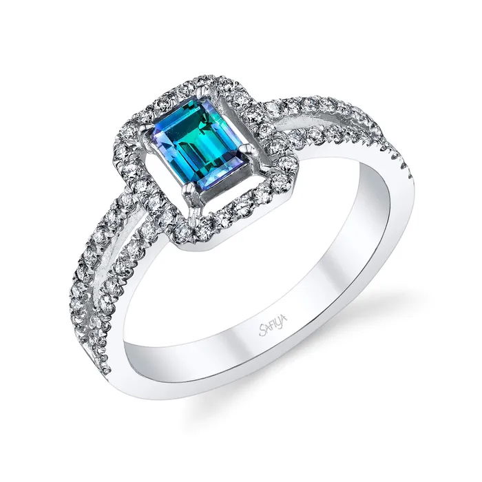 Rings Safiya Jewels Galaxy 14K White Gold Natural Alexandrite Ring