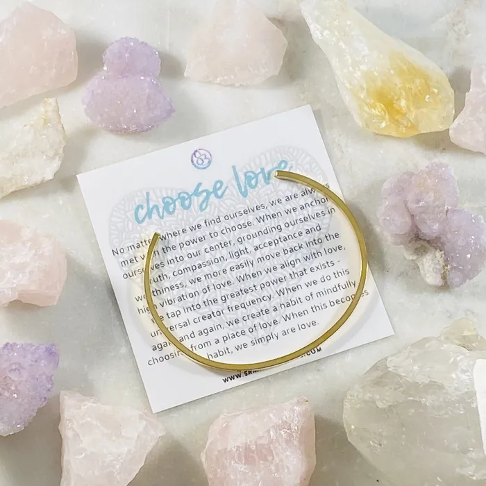Sarah Belle Mantra Cuff Choose Love Bracelet Bracelets