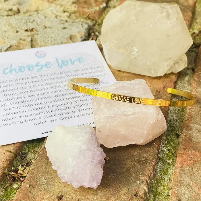 Sarah Belle Mantra Cuff Choose Love Bracelet Bracelets