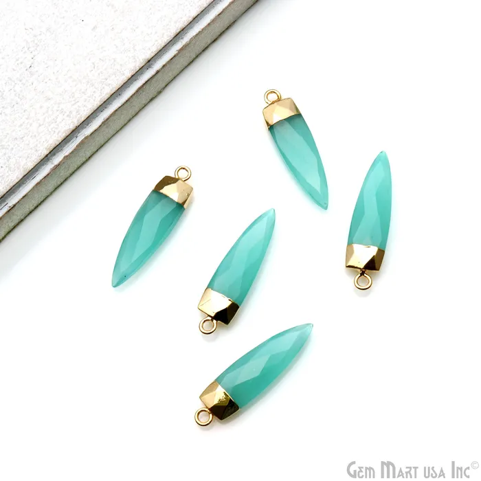 Triangle Shape Gold Electroplated Bracelet Charms Pendant Connector GemMartUSA Bracelets Triangle Shape Gold Electroplated Bracelet Charms Pendant Connector GemMartUSA Bracelets
