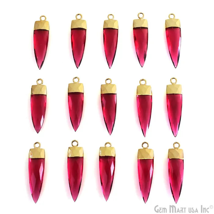 Triangle Shape Gold Electroplated Bracelet Charms Pendant Connector GemMartUSA Bracelets Triangle Shape Gold Electroplated Bracelet Charms Pendant Connector GemMartUSA Bracelets