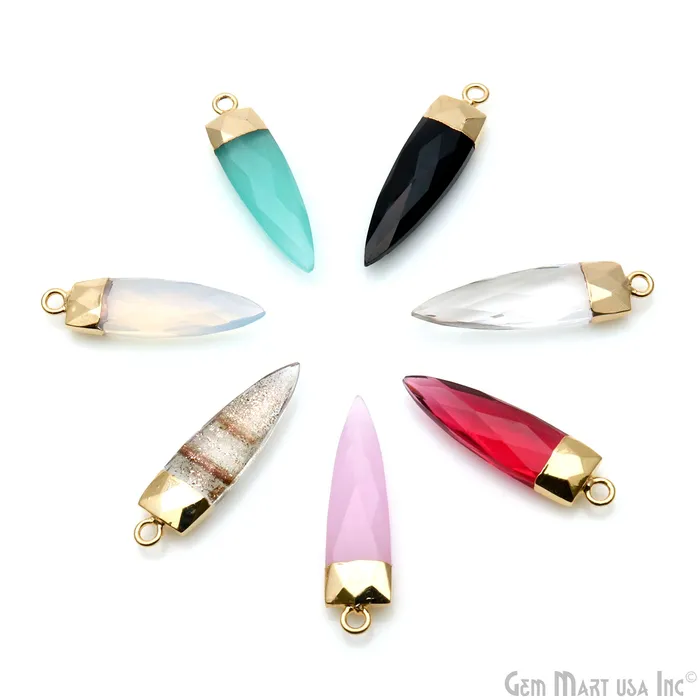 Triangle Shape Gold Electroplated Bracelet Charms Pendant Connector GemMartUSA Bracelets Triangle Shape Gold Electroplated Bracelet Charms Pendant Connector GemMartUSA Bracelets