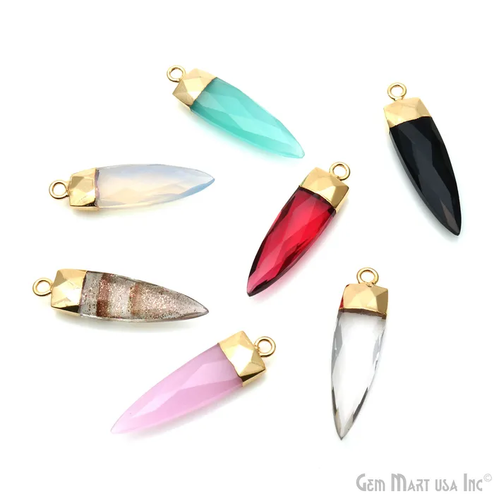 Triangle Shape Gold Electroplated Bracelet Charms Pendant Connector GemMartUSA Bracelets Triangle Shape Gold Electroplated Bracelet Charms Pendant Connector GemMartUSA Bracelets