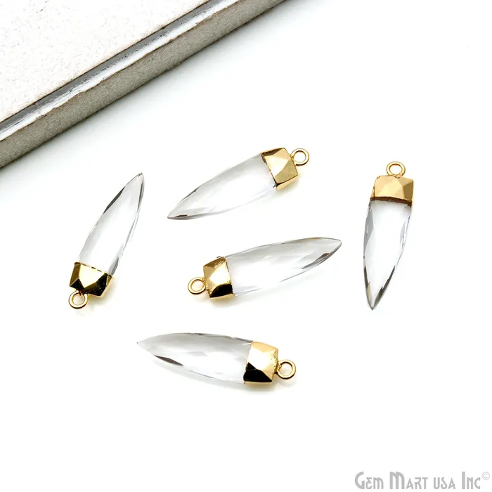 Triangle Shape Gold Electroplated Bracelet Charms Pendant Connector GemMartUSA Bracelets Triangle Shape Gold Electroplated Bracelet Charms Pendant Connector GemMartUSA Bracelets